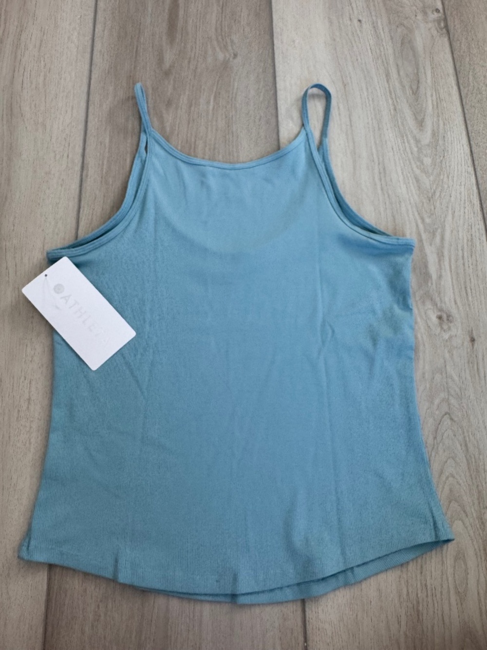 Athleta Signature Rib Thin Strap Tank - Size M - NWT - Waterloo Blue - Picture 2 of 4